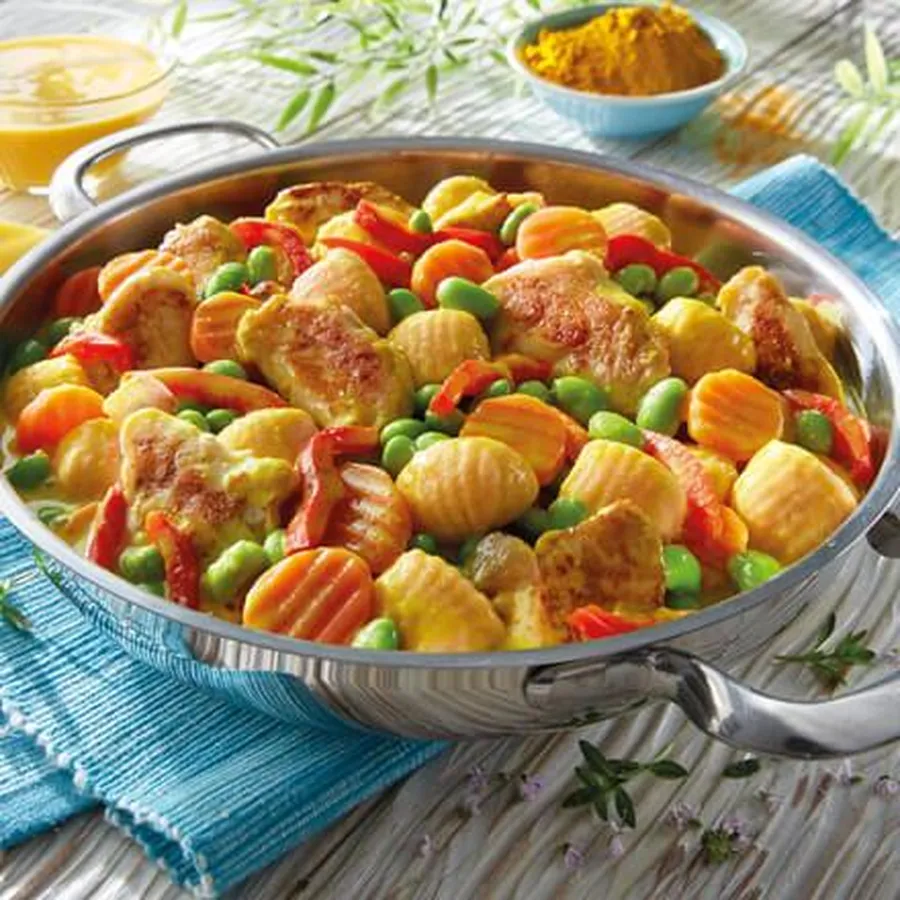 Süßkartoffel-Gnocchi Curry