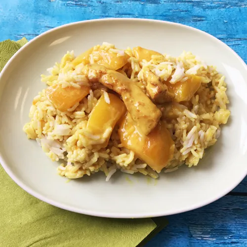 Hähnchen-Geschnetzeltes mit Curry-Mango-Sauce